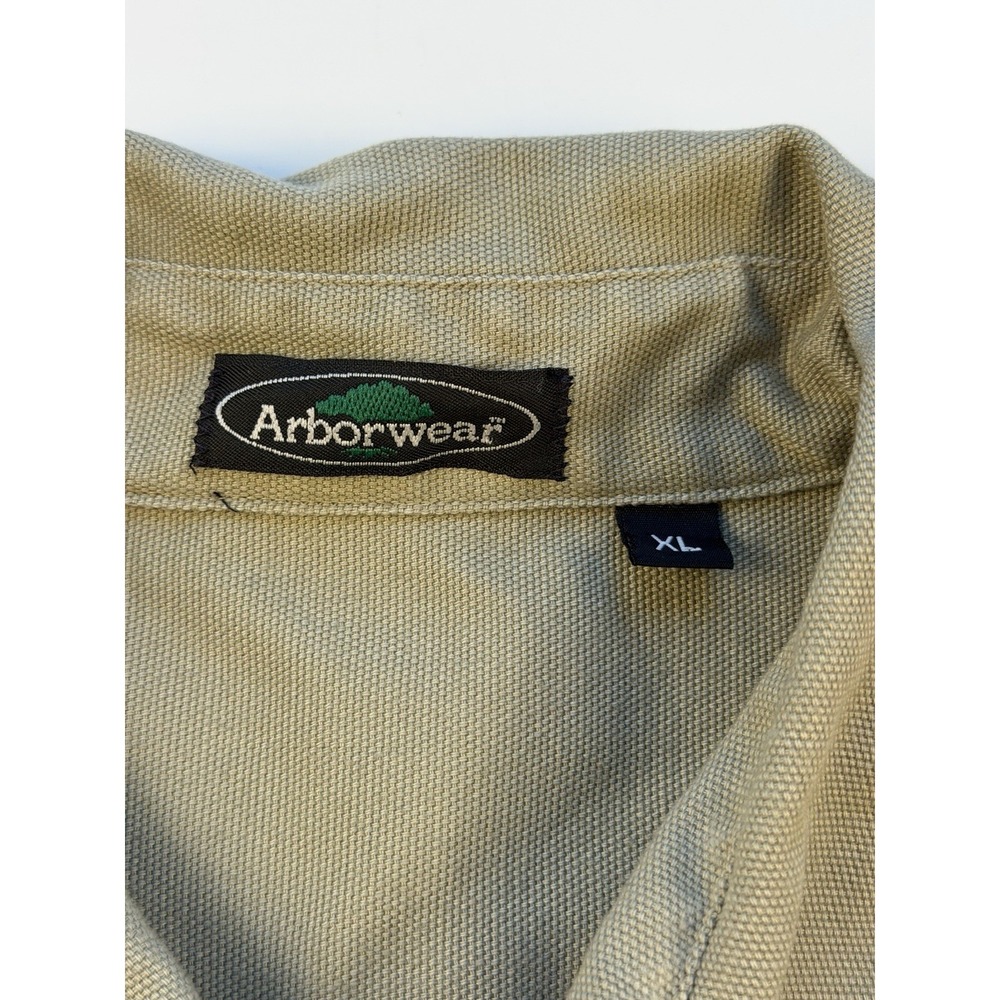 Arborwear USA Heavyweight Cotton Work Shirt XL Khaki Pullover Utility Gorpcore - Picture 2 of 6
